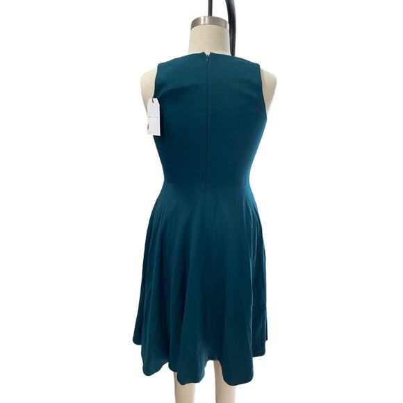 Dress the Population Catalina Fit Flare Midi Cocktail Pine Large - Picture 4 of 5